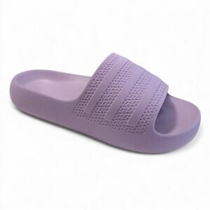 Adidas Adilette Ayoon Slides Women's Purple 3-Stripes Trefoil Logo Sandal SZ860